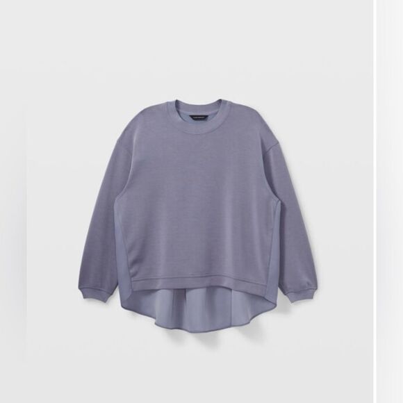 Club Monaco | Sandwash Scuba Sweatshirt in Blue | L - Picture 1 of 8